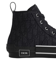 DIOR B23 HIGH-TOP SNEAKER 'BLACK OBLIQUE'
