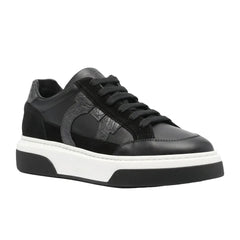 FERRAGAMO LOW-TOP SNEAKER 'BLACK CROC-EMBOSSED'