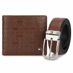 Tommy Hilfiger Men's Wallet and Belt Comprehensive Set