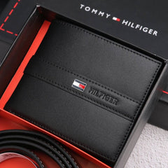 Tommy Hilfiger Men's Wallet and Belt Comprehensive Set