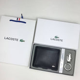 Black Lacoste Men Leather Wallet
