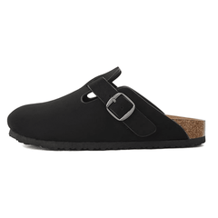 SODA REGIS ~ WOMEN ROUND TOE BUCKLE STRAP SLIP-ON FLATFORM CLOG