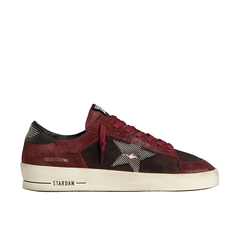 GOLDEN GOOSE STARDAN 'BORDEAUX SUEDE & MESH / WHITE STAR'