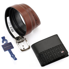 Tommy Hilfiger Men's Wallet and Belt Set