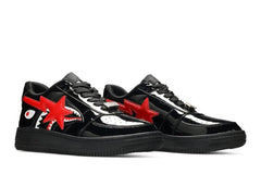 BAPE BAPESTA LOW 'SHARK PATENT BLACK RED'