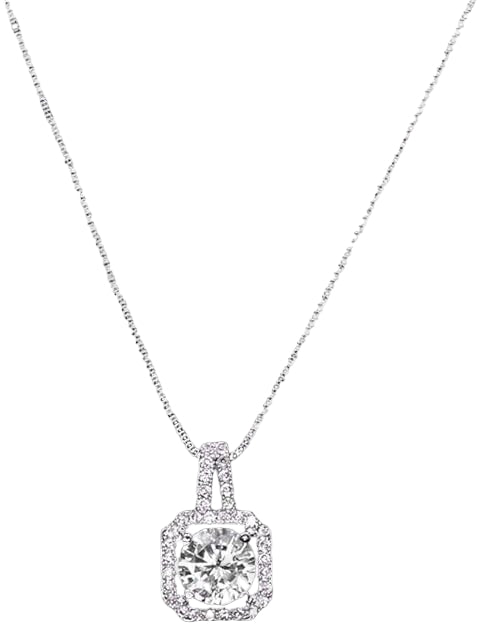 Necklace Bling Crystal Square