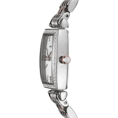 EMPORIO ARMANI GIANNI T BAR WOMEN'S WHITE MOTHER-OF-PEARL DIAL TWO-TONE STEEL BRACELET WATCH