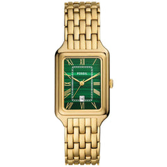 FOSSIL RAQUEL QUARTZ GREEN DIAL LADIES WATCH