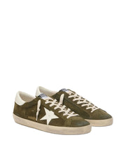 GOLDEN GOOSE SUPER-STAR 'OLIVE GREEN SUEDE / WHITE STAR'