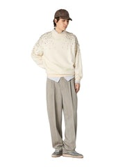GOLDEN GOOSE BALL STAR 'GREY CANVAS DISTRESSED'