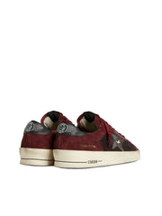 GOLDEN GOOSE STARDAN 'BORDEAUX SUEDE & MESH / WHITE STAR'