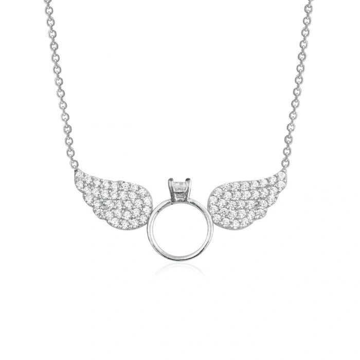 Angel Wings Ring Necklace