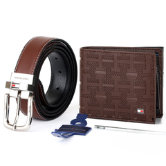 Tommy Hilfiger Men's Wallet and Belt Comprehensive Set