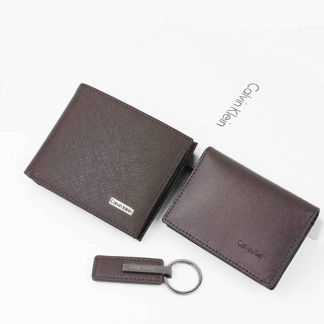 Calvin Klein Micro Pebble Bifold Wallet and Key Fob Set