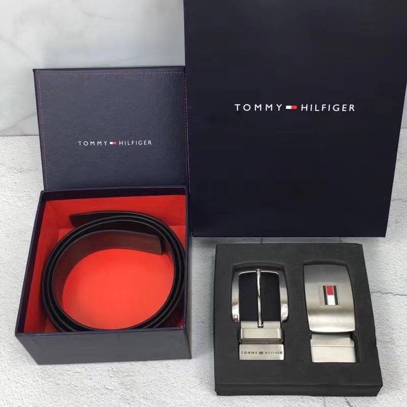 Tommy Hilfiger Double Buckle Belt Set