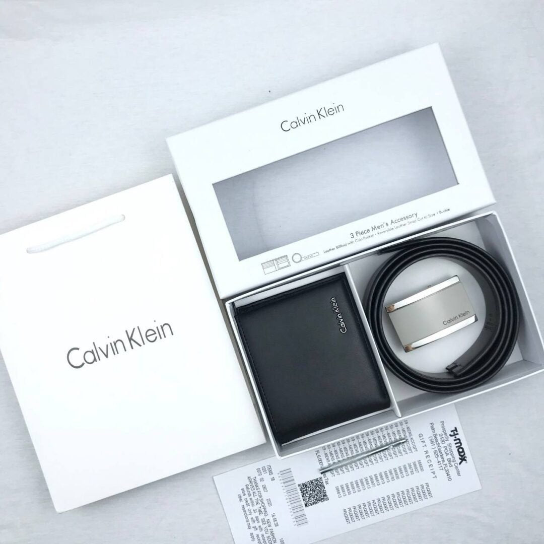 Calvin Klein Wallet & Belt Set for Men