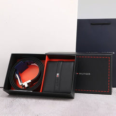 Tommy Hilfiger Men's Wallet and Belt Comprehensive Set