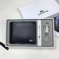 Black Lacoste Men Leather Wallet