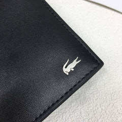 Black Lacoste Men Leather Wallet