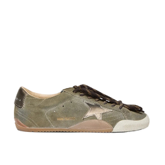 GOLDEN GOOSE TRUE STAR 'OLIVE GREEN SUEDE / GOLD STAR & HEEL'