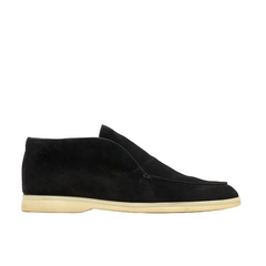 LORO PIANA OPEN WALK ANKLE BOOT  BLACK