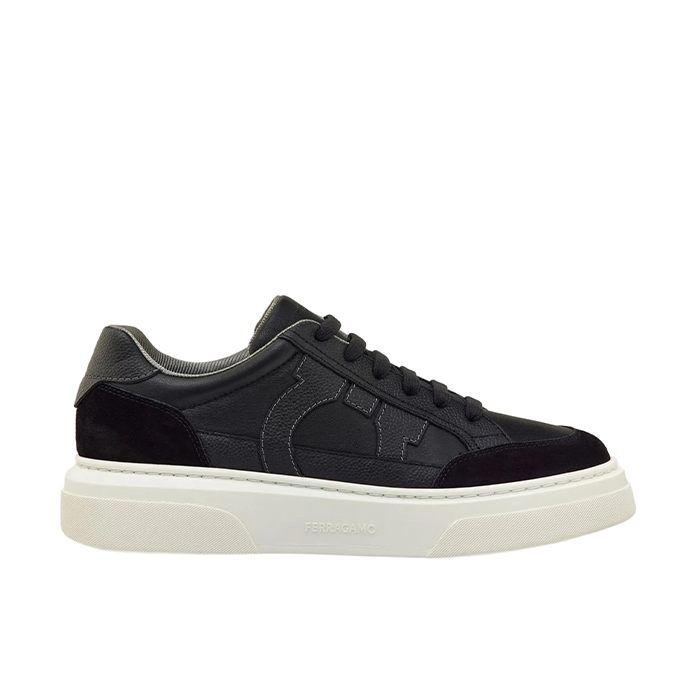FERRAGAMO LOW-TOP SNEAKER 'BLACK GREY'