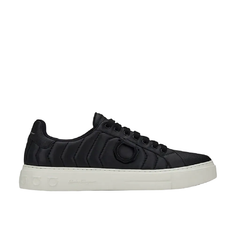 FERRAGAMO GANCINI LOW-TOP SNEAKER 'QUILTED BLACK'