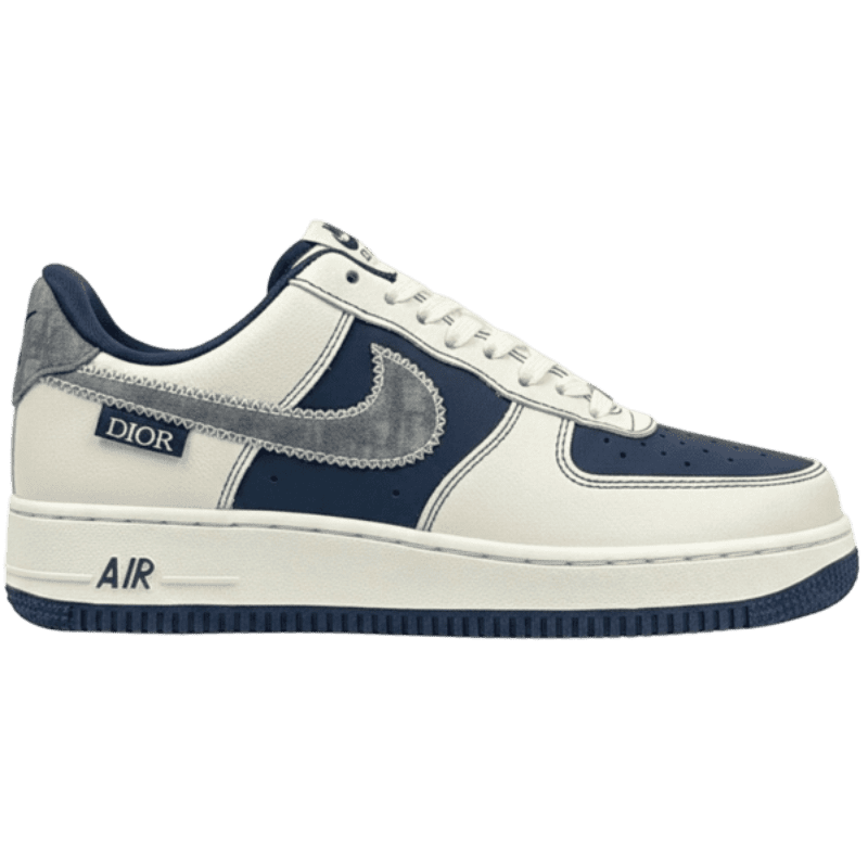 White-Navy Blue